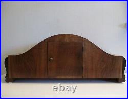 Art Deco Franz Hermle Westminster Chimes Mantle Shelf Clock Burl Walnut 22 READ