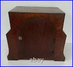 Art Deco Garrard pollard oak westminster chiming mantle clock