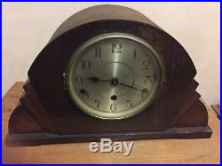 Art Deco German Oak Case Westminster Whittington Chimes Mantle Clock GWO 19L