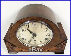 Art Deco German Oak Westminster Chiming Mantle Clock