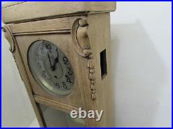 Art Deco German Solid Oak Cased Westminster Chime Wall Clock For Project