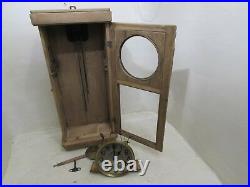 Art Deco German Solid Oak Cased Westminster Chime Wall Clock For Project