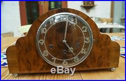 Art Deco H. A. C. Dual chime mantel clock. Westminster/Whittington. SEE VIDEO
