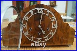 Art Deco H. A. C. Dual chime mantel clock. Westminster/Whittington. SEE VIDEO