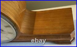 Art Deco Junghans Westminster Chime Tambour Mantel Clock Serviced with Key