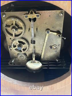 Art Deco Junghans Westminster Chime Tambour Mantel Clock Serviced with Key Art Deco Junghans Westminster Chime Tambour Mantel Clock Serviced with Key