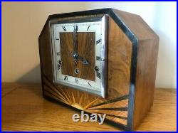 Art Deco Mantel Clock Westminster Chime Spares or Repairs