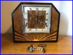 Art Deco Mantel Clock Westminster Chime Spares or Repairs