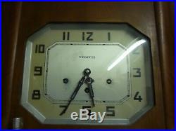 Art Deco Vedette Fedehor Westminster Chime Wall Clock Needs Case Tidying