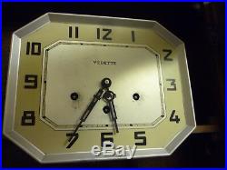 Art Deco Vedette Fedehor Westminster Chime Wall Clock Needs Case Tidying