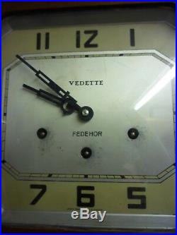 Art Deco Vedette Fedehor Westminster Chime Wall Clock Needs Case Tidying