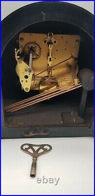 Art Deco Westminster Chime Oak Mantle Clock