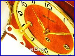 Art Deco Westminster Chiming Mantel Clock Junghans Black Forest Germany