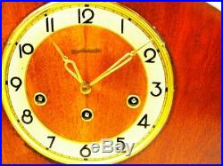 Art Deco Westminster Chiming Mantel Clock Junghans Black Forest Germany