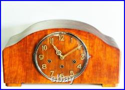 Art Deco Westminster Chiming Mantel Clock Kienzle Black Forest Germany