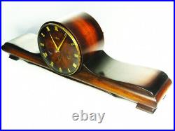 Art Deco Westminster Chiming Mantel Clock Mauthe Black Forest Germany