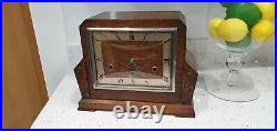 Art Deco Westminster / Whittington Dual Chiming Mantle Clock (working)