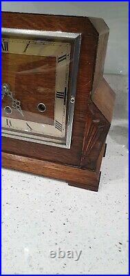 Art Deco Westminster / Whittington Dual Chiming Mantle Clock (working)