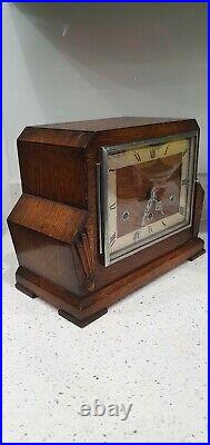 Art Deco Westminster / Whittington Dual Chiming Mantle Clock (working)