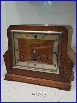 Art Deco Westminster / Whittington Dual Chiming Mantle Clock (working)