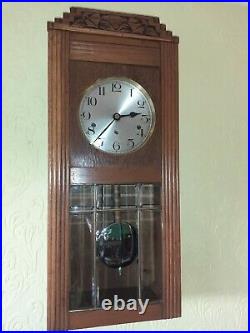 Art Deco wall clock Westminster chimes