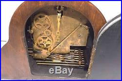 Art deco clock, has mechanical westminster chimes movement