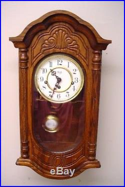 Awesome Carved Sligh Westminster Chime Key Wind Clock