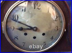 BADISCHE UHRENFABRIK German Mantel Clock Antique Westminster Chime