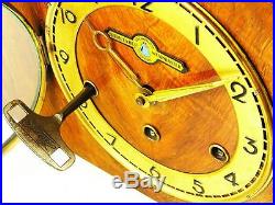 Beautiful Art Deco Hermle Westminster Chiming Mantel Clock With Pendulum