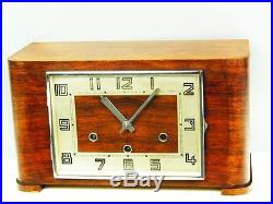 Beautiful Art Deco Kieninger Westminster Chiming Mantel Clock With Pendulum