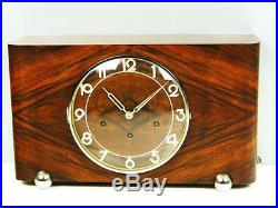 Beautiful Art Deco Kienzle Westminster Chiming Mantel Clock With Pendulum