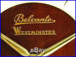 Beautiful Art Deco Westminster Belcanto Hermle Chiming Mantel Clock