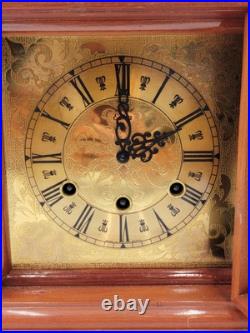 BEAUTIFUL ESKA WIND UP ESKA SHELF MANTEL CLOCK BRAZIL WESTMINSTER CHIMES. As-is