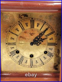 BEAUTIFUL ESKA WIND UP ESKA SHELF MANTEL CLOCK BRAZIL WESTMINSTER CHIMES. As-is