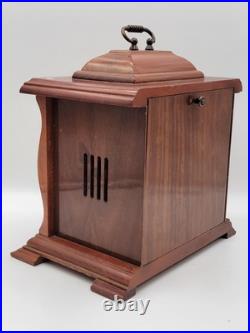 BEAUTIFUL ESKA WIND UP ESKA SHELF MANTEL CLOCK BRAZIL WESTMINSTER CHIMES. As-is