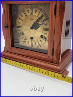 BEAUTIFUL ESKA WIND UP ESKA SHELF MANTEL CLOCK BRAZIL WESTMINSTER CHIMES. As-is