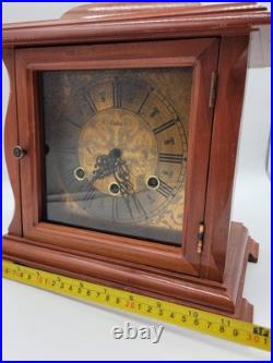 BEAUTIFUL ESKA WIND UP ESKA SHELF MANTEL CLOCK BRAZIL WESTMINSTER CHIMES. As-is