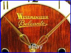 Beautiful Great Art Deco Westminster Chiming Mantel Clock From Belcanto Germany