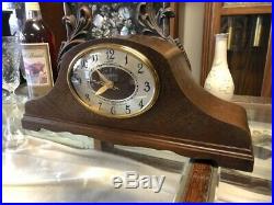 BEAUTIFUL VTG 1940's TELECHRON REVERE WESTMINSTER CHIME WOOD DECO MANTLE CLOCK