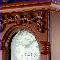 BEDFORD 27.5 PADAUK OAK FINISH GRANDFATHER WALL CLOCK with 4 CHIMES PENDULUM