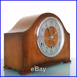 BENTIMA PERIVAL Mantel Clock Vintage WESTMINSTER Chime! UK Mid Century RESTORED