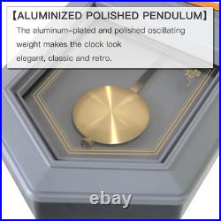 BESTIME 66236C Plastic Pendulum Clock. Sturdy Gray Frame. Westminster Chime Ever