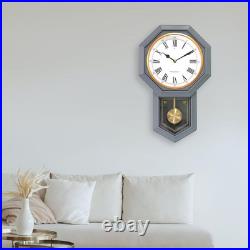 BESTIME 66236C Plastic Pendulum Clock. Sturdy Gray Frame. Westminster Chime Ever