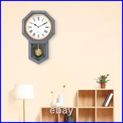 BESTIME 66236C Plastic Pendulum Clock. Sturdy Gray Frame. Westminster Chime Ever