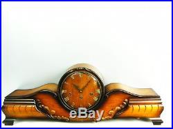 Big Art Deco Westminster Hermle Chiming Mantel Clock With 3 Melodies