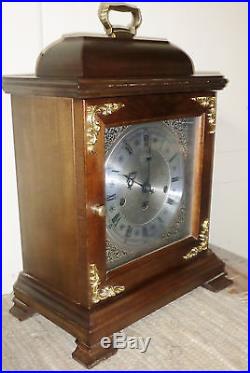 Breathtaking German Hamilton 8 Day Westminster Chime Wood Carriage Mantel Clock