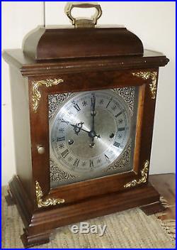 Breathtaking German Hamilton 8 Day Westminster Chime Wood Carriage Mantel Clock