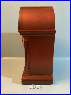 BULOVA 8 Day 2J WESTMINSTER CHIME BARISTER MAHOGANY CLOCK. WORKS