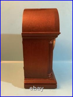 BULOVA 8 Day 2J WESTMINSTER CHIME BARISTER MAHOGANY CLOCK. WORKS