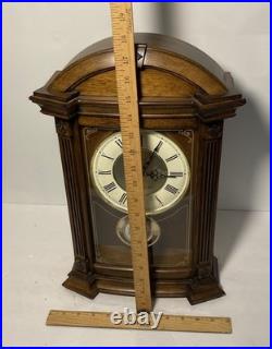 BULOVA Allerton B7653 Chiming Pendulum Mantle Clock- Walnut Finish-17.5x11.5x4
